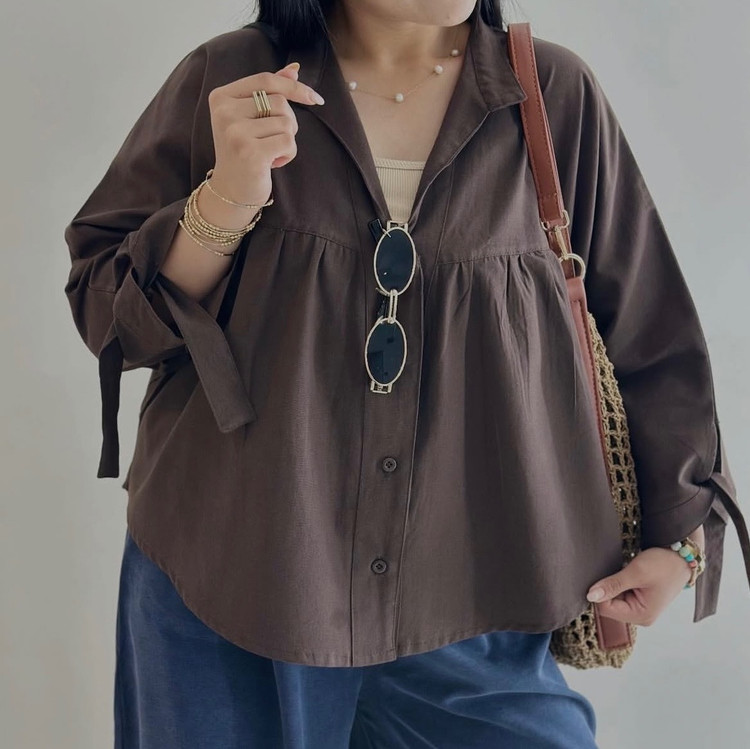 شومیز عروسکی لینن